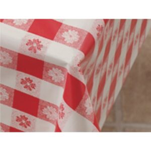 100 Foot x 40 Inch Plastic Table Covers, Red Gingham | PWB