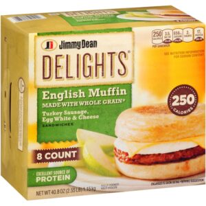 Turkey Sasuage, Egg Whites & Cheese English Muffins | PKG