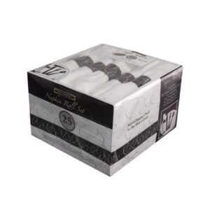 Party Essentials Black Paper Napkin Rolls 6/25ct | IPG