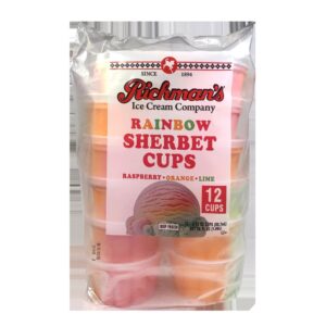 Richman’s Ice Cream Rainbow Sherbet Cups 12ct | IPG