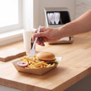 White Plastic Forks | PWB
